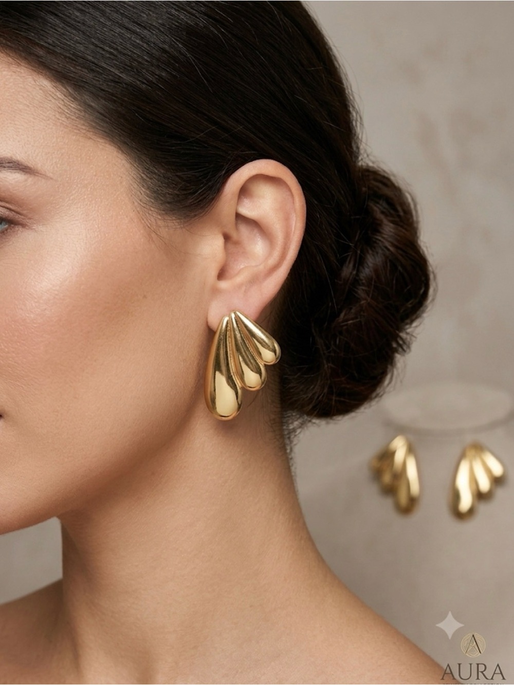 18k gold filled Elegant Gold Teardrop Earrings